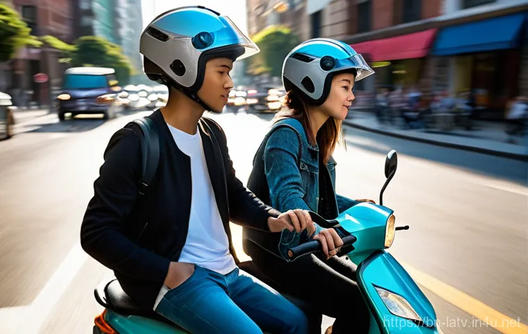 라트비아에서 발생한 주요 사건사고 - Image Prompt 1: Urban Scooter Dynamics**